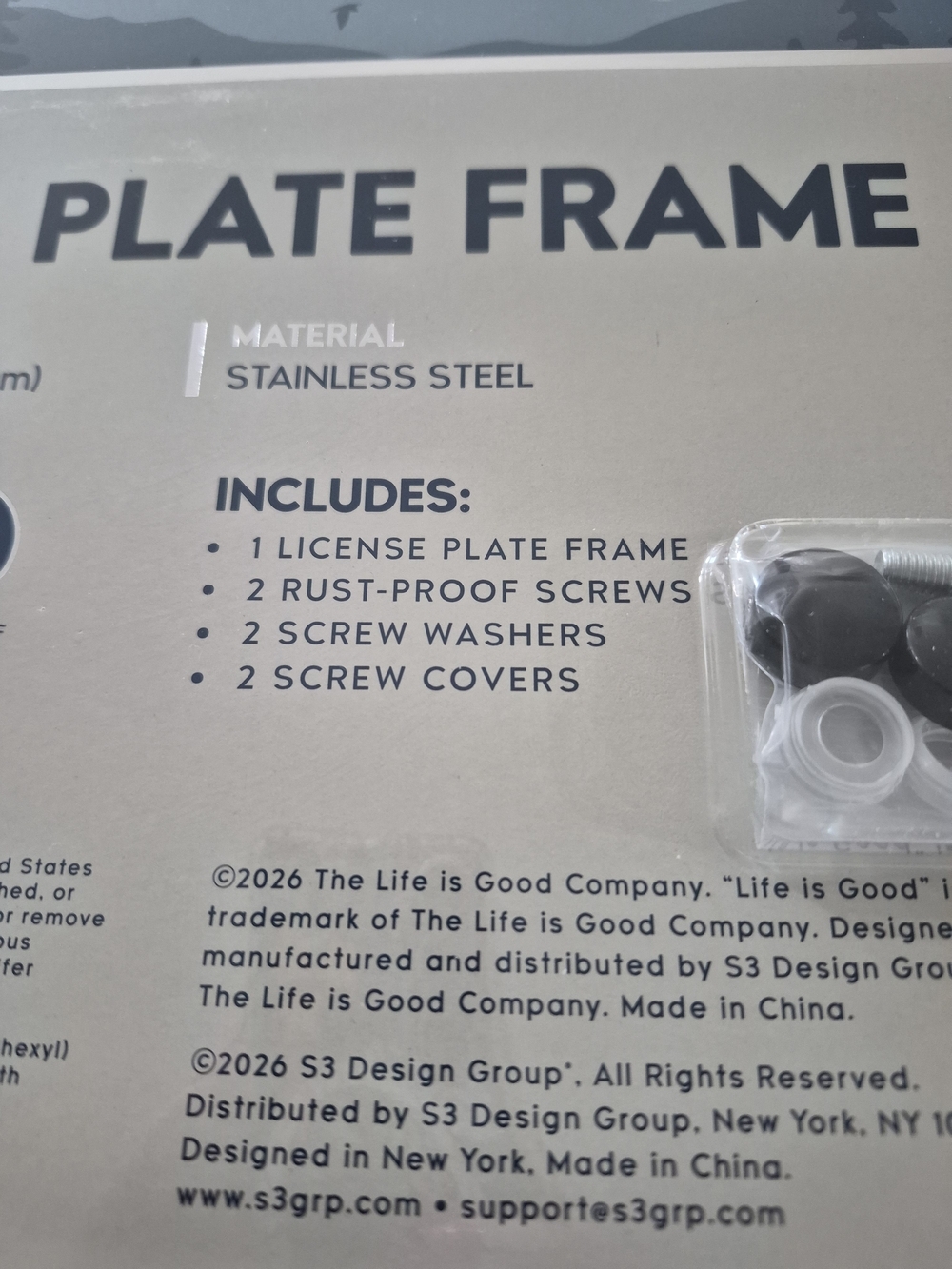 Life Is Good Multi-Color Sticker Border License Plate Frame - Picture 3 of 4